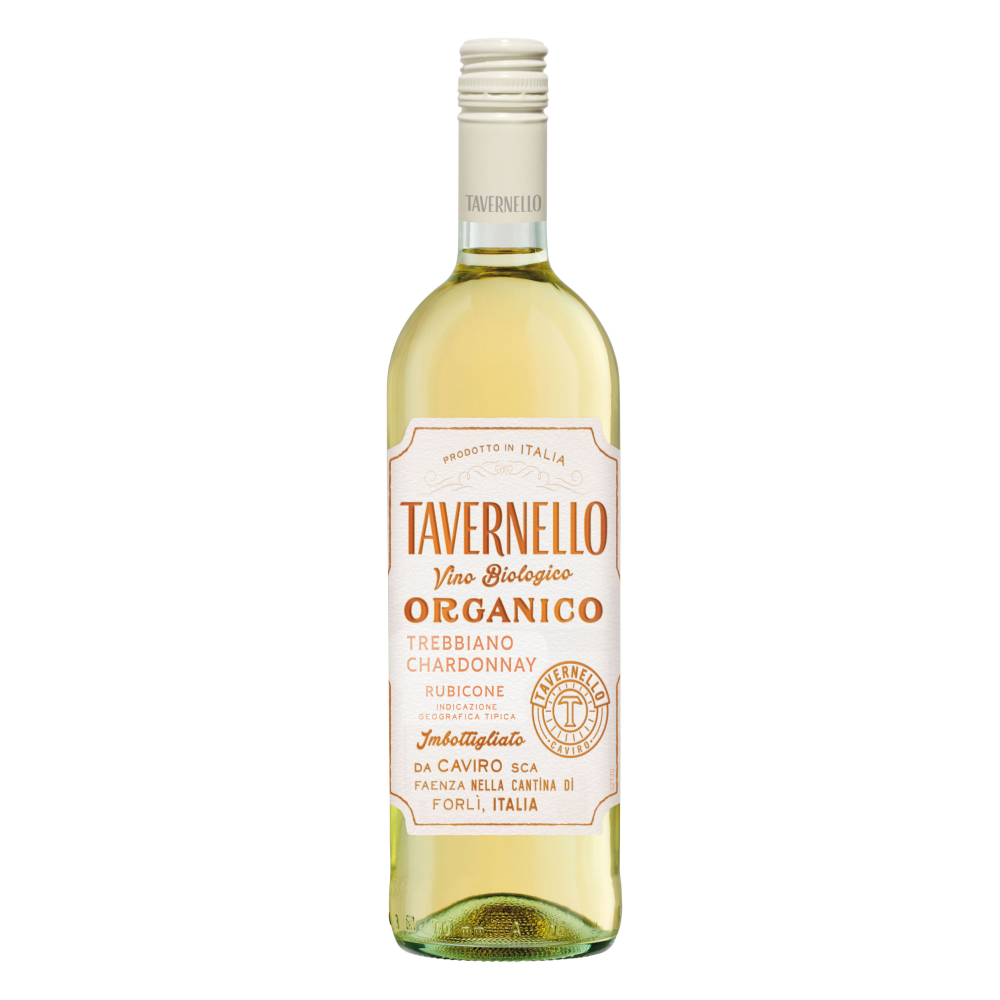 Вино Тавернелло Органико, Треббьяно-Шардоне, IGT Рубиконе 0,75л