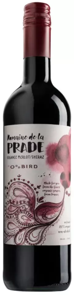 Вино безалкогольное Оддбёрд, Домен де ла Прад, Мерло Шираз 0,75л 