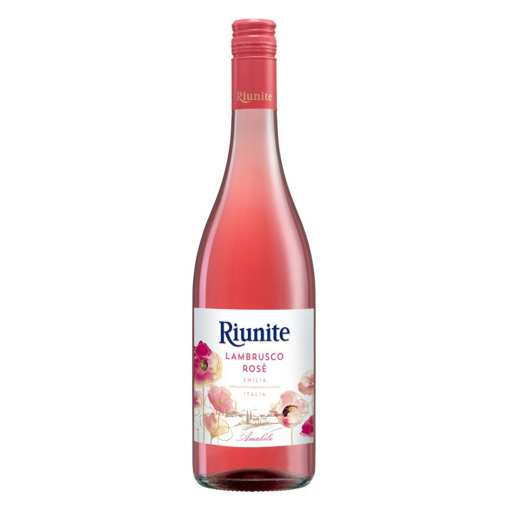 Вино игристое Риуните Ламбруско Розе IGT 0,75л