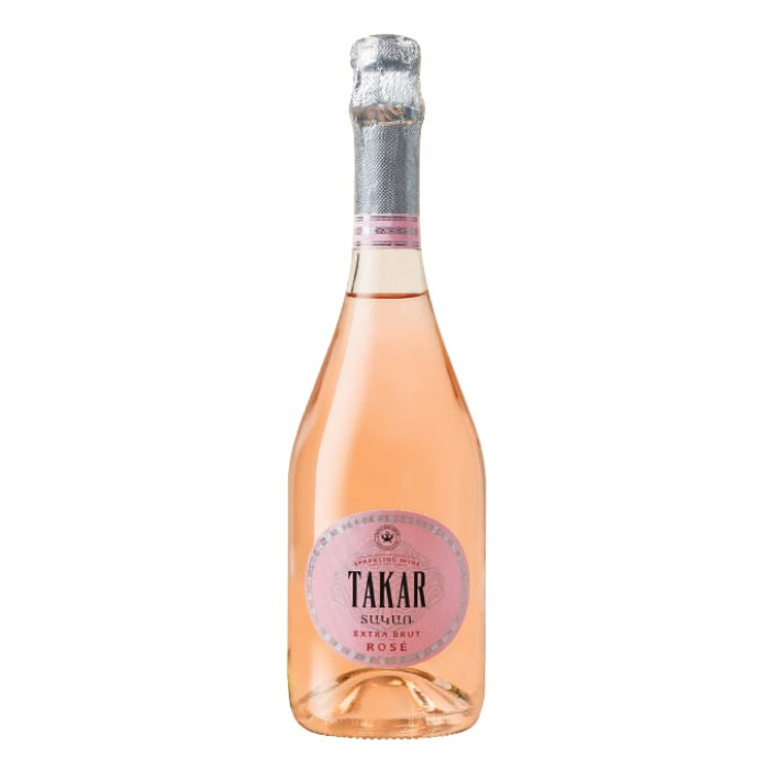 Вино игристое Такар розовое экстра брют 0,75л