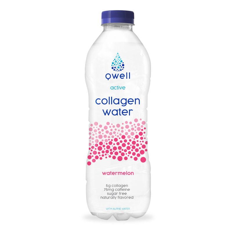 Вода Напиток «Qwell Refresh Collagen Water» со вкусом арбуза, 0,5л