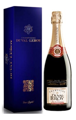 Шампанское Дюваль-Леруа, Флер де Шампань Брют Премье Крю, АОС Шамапань 0,75л в подарочной упаковке