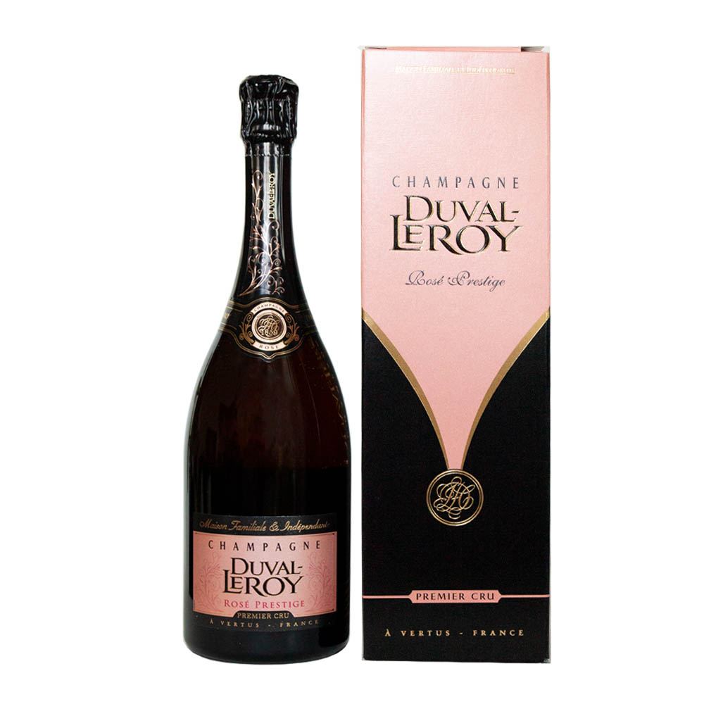 Шампанское Дюваль-Леруа, Розе Престиж Премье Крю, АОС Шампань 1,5л в подарочной упаковке