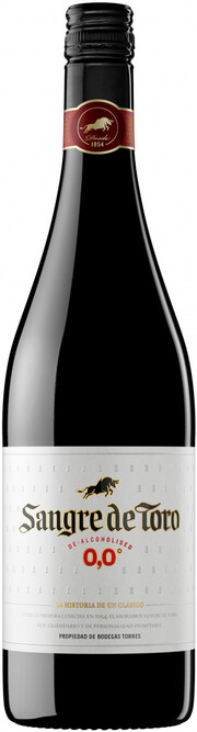 Вино безалкогольное Торрес, Сангре де Торо, Красное 0,75л