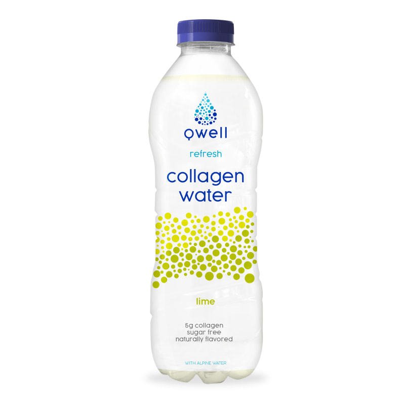 Вода Напиток «Qwell Refresh Collagen Water» со вкусом лайма, 0,5л
