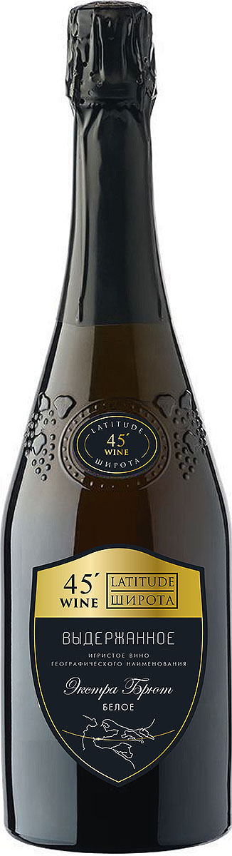 Вино игристое Wine Latitude 45" White Extra Brut 0,75l