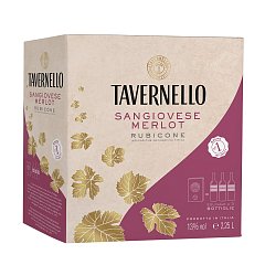 Вино Тавернелло Санджовезе Мерло, красное полусухое, IGT Рубиконе, Италия 2,25 л